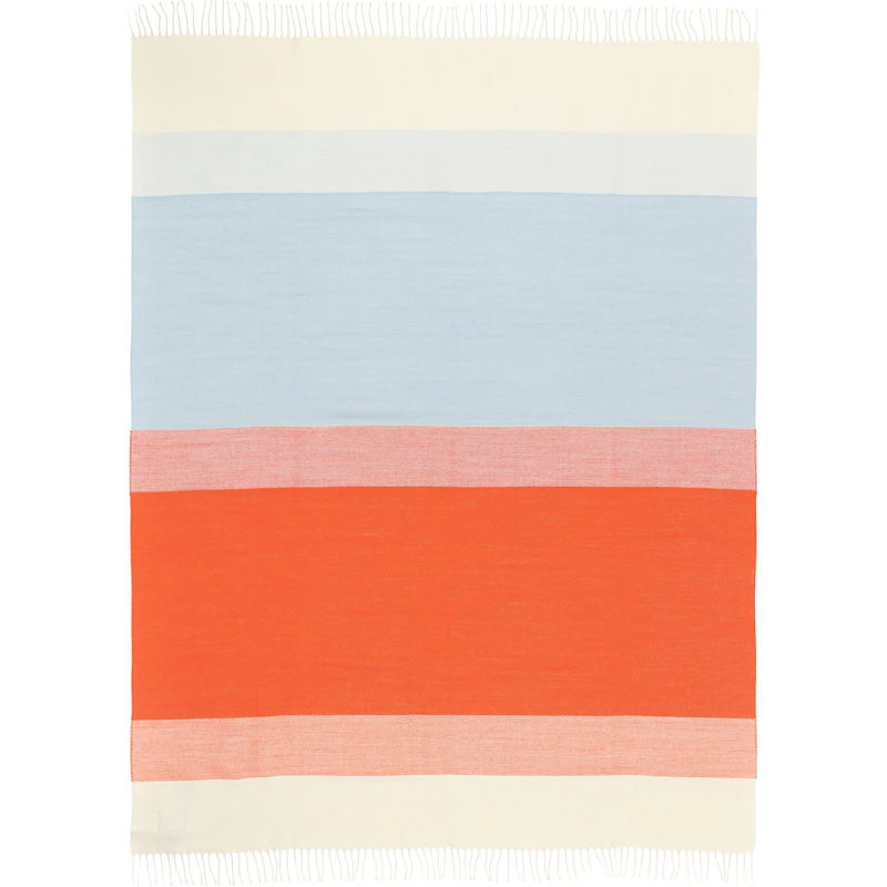 Hennika Pledd 120x180 cm, Oransje / Lyseblå