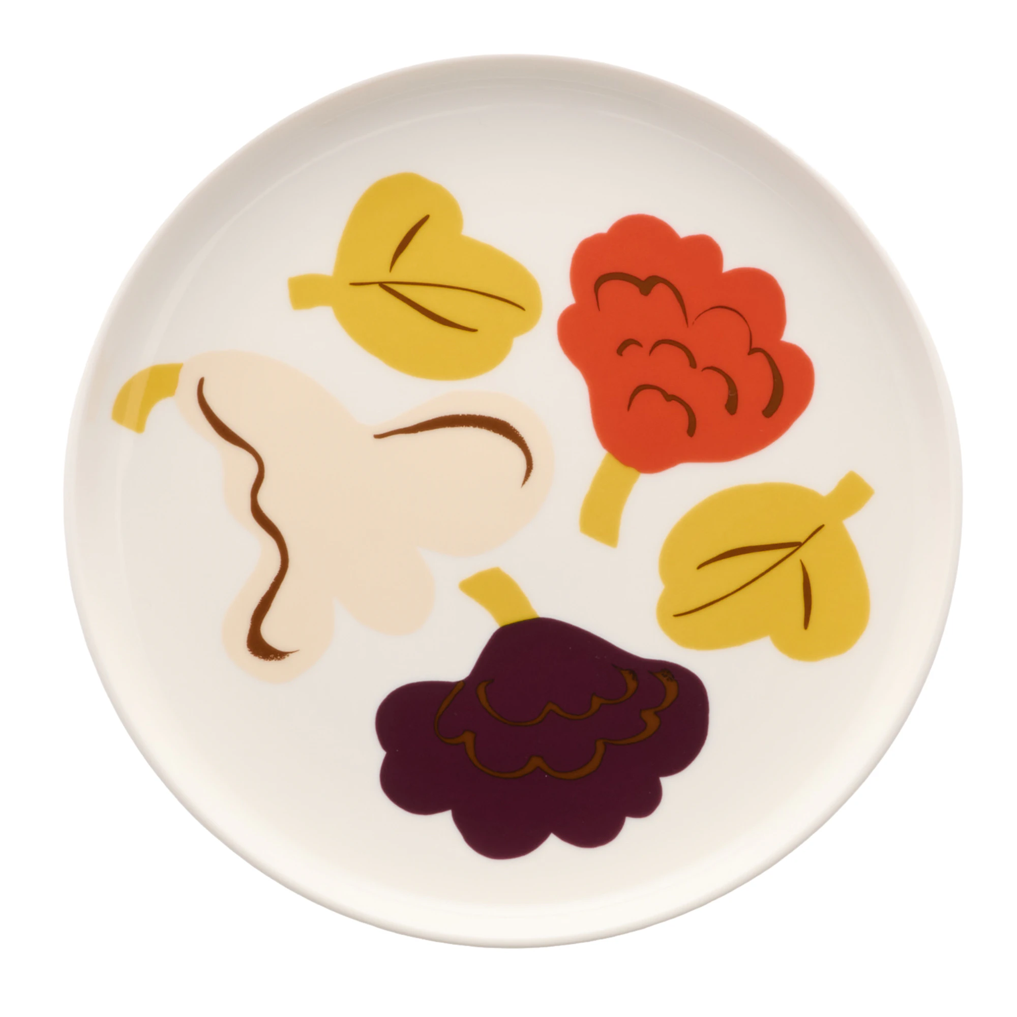 Marimekko Kukasta Kukkaan Sidetallerken &Oslash;20 Cm - Asjetter Stengods Terracotta - 075970-118