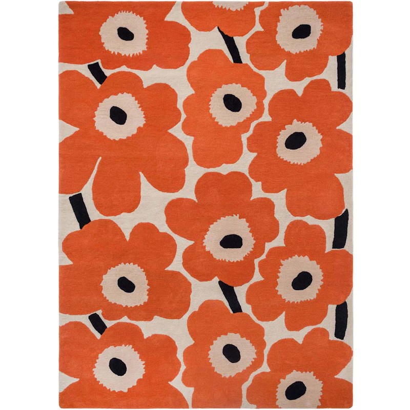 Marimekko Unikko Teppe 170x240 cm, Oransje Rød