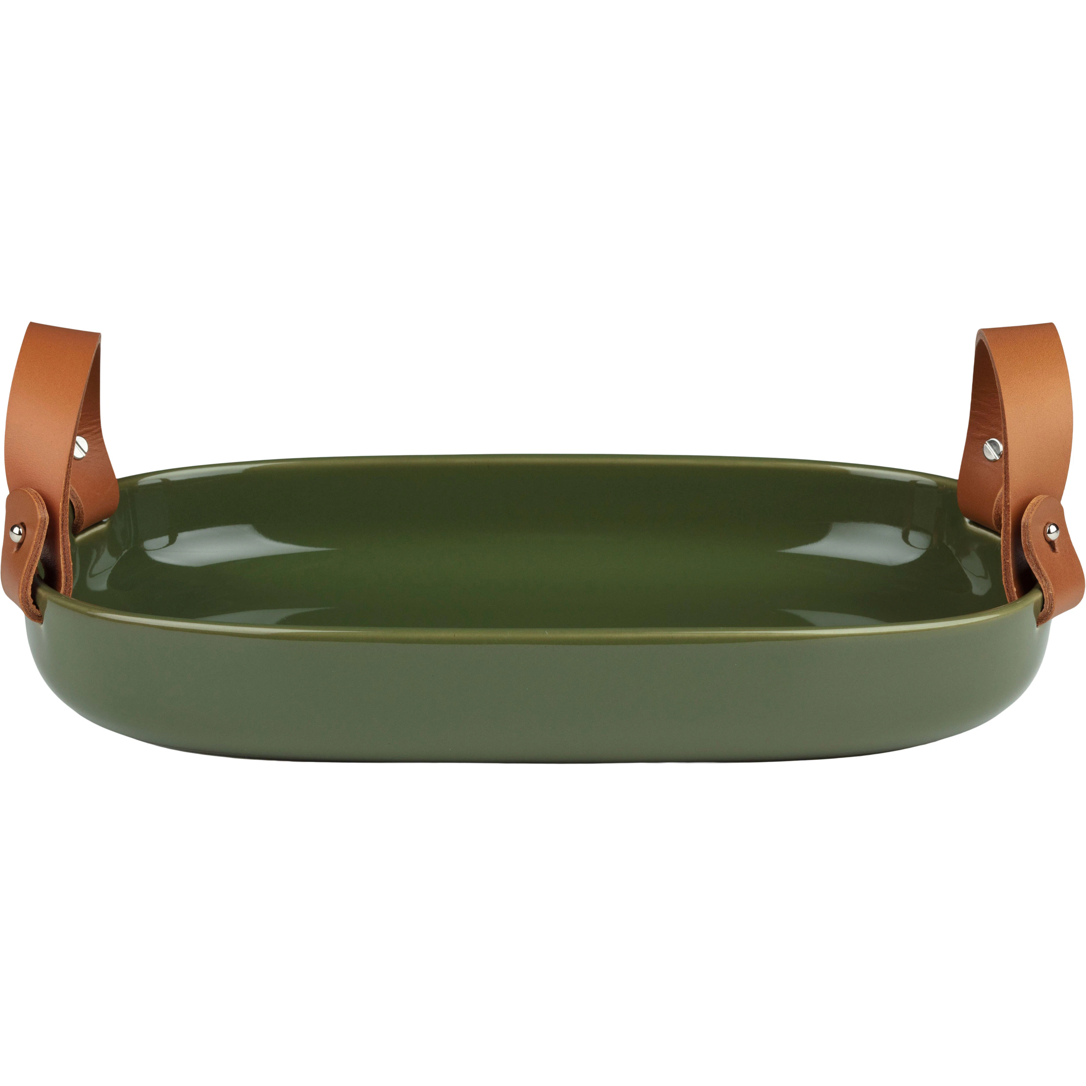 Marimekko Oiva Iso Koppa Serveringsfat 23x32 Cm -  Serveringssk&aring;ler Stengods Gr&oslash;nn - 074497-660
