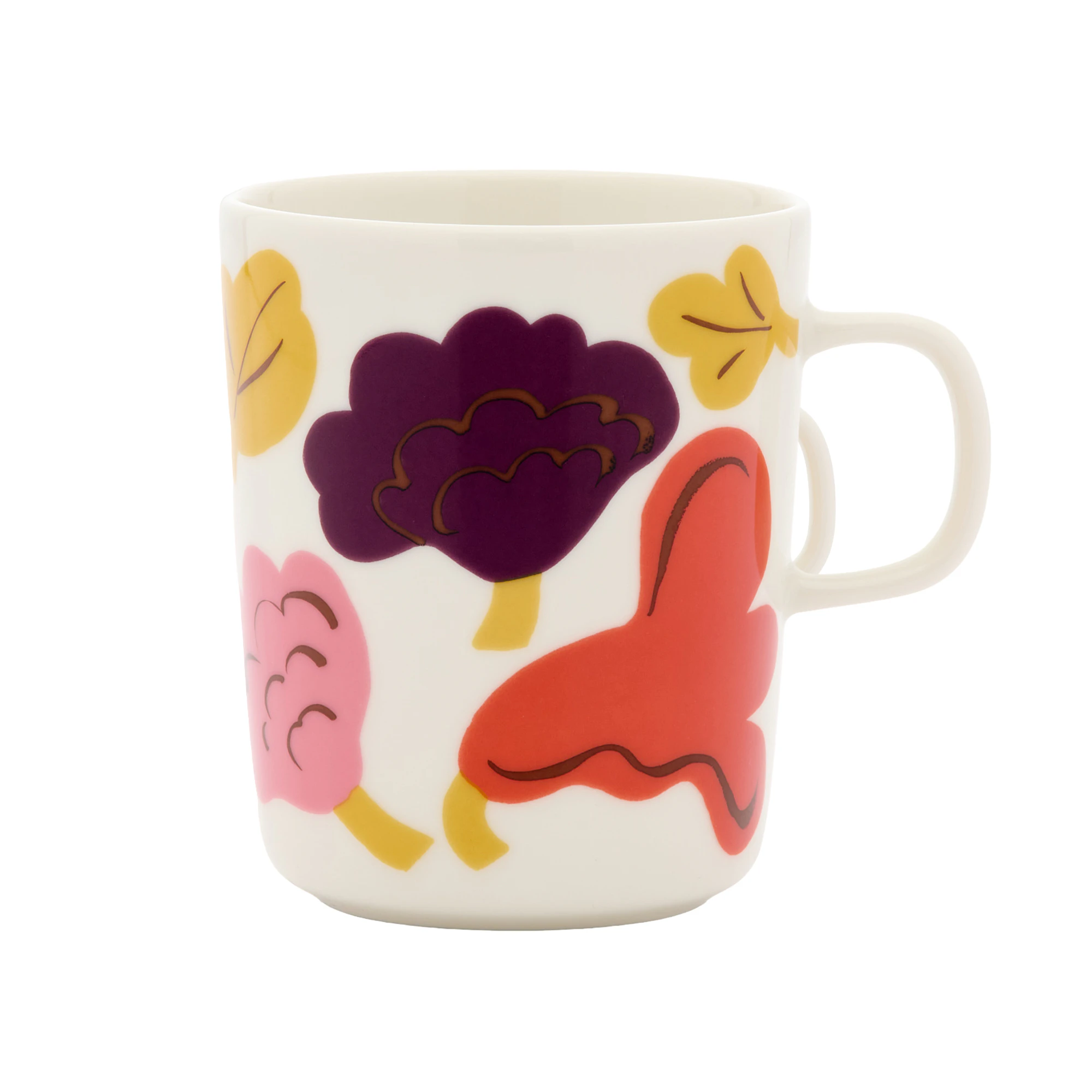 Marimekko Oiva/kukasta Kukkaan Kaffekopp 25 Cl - Kaffekopper Stengods Hvit - 075967-138