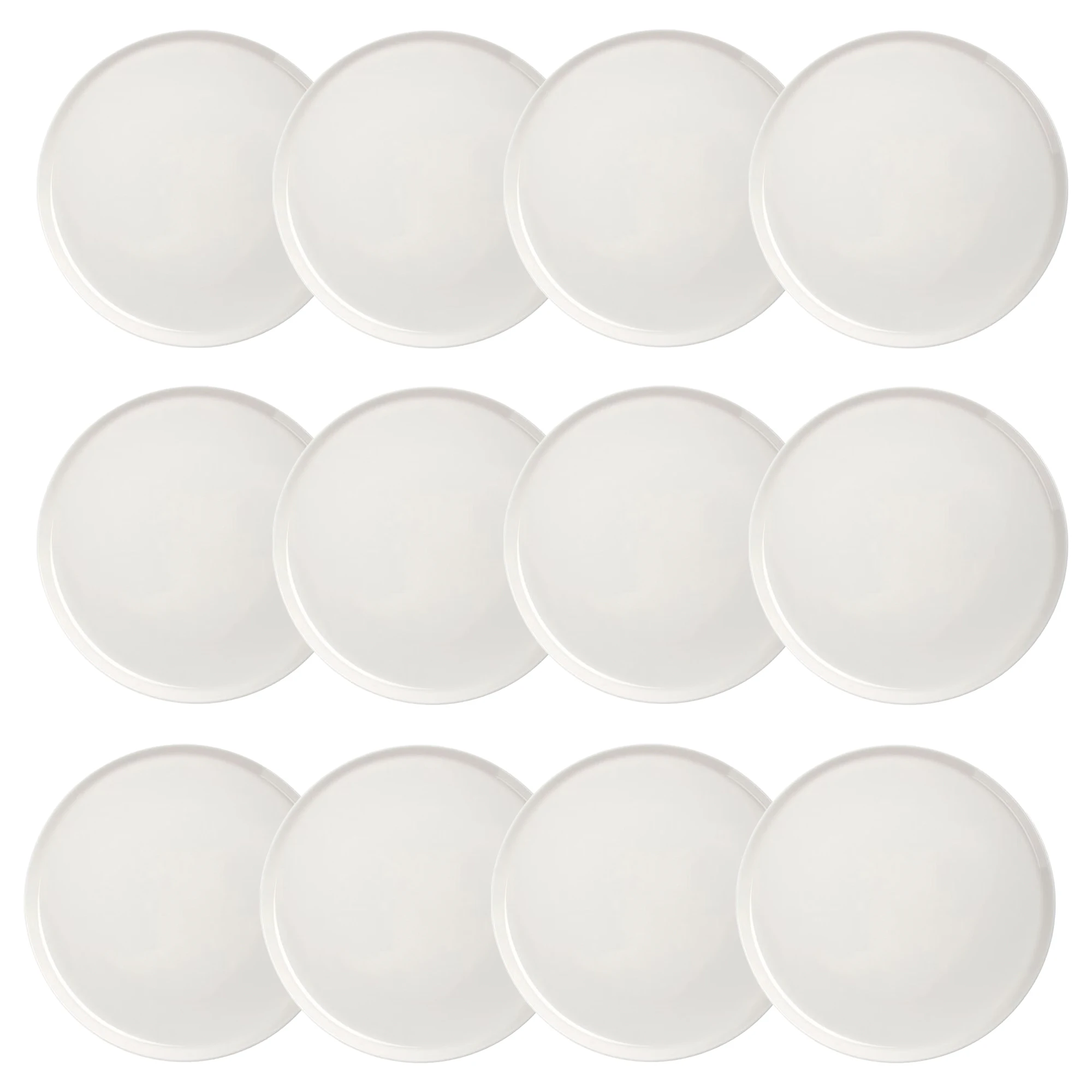Marimekko Oiva Sidetallerken 20 Cm 12-pk - Tallerkener Stengods Hvit - 063287-100X12
