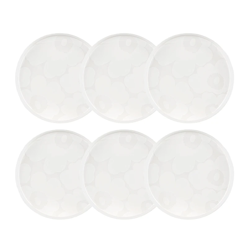 Oiva Sidetallerken 20 cm 6-pk, Hvit