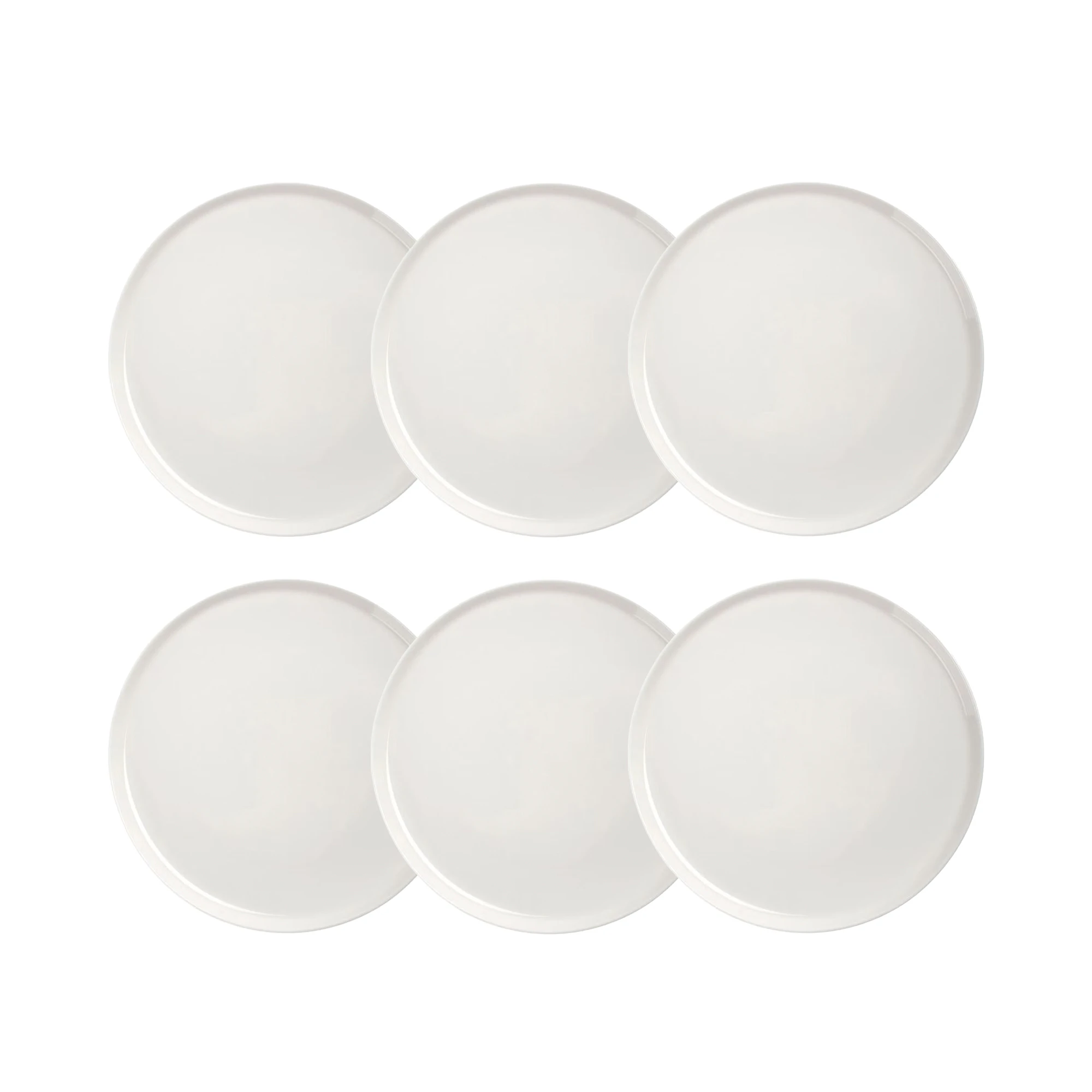 Marimekko Oiva Sidetallerken 20 Cm 6-pk - Tallerkener Stengods Hvit - 063287-100X6