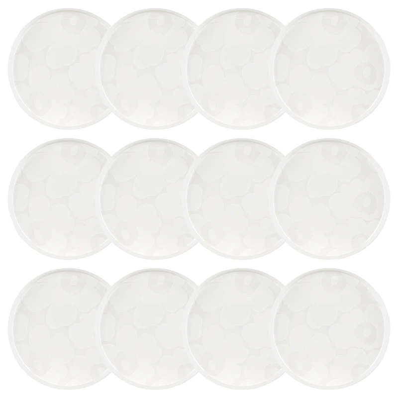 Oiva Sidetallerken 20 cm 12-pk, Hvit