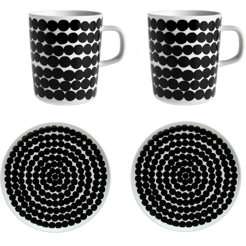 Oiva/Siirtolaputarha Tallerken 20 cm + Krus 25 cl, 2-pk