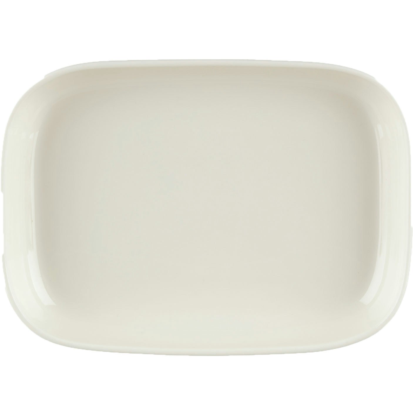 Marimekko Oiva/siirtolapuutarha Serveringsfat 18x25 Cm  / Clay -  Serveringsfat Stengods Hvit - 071852-180