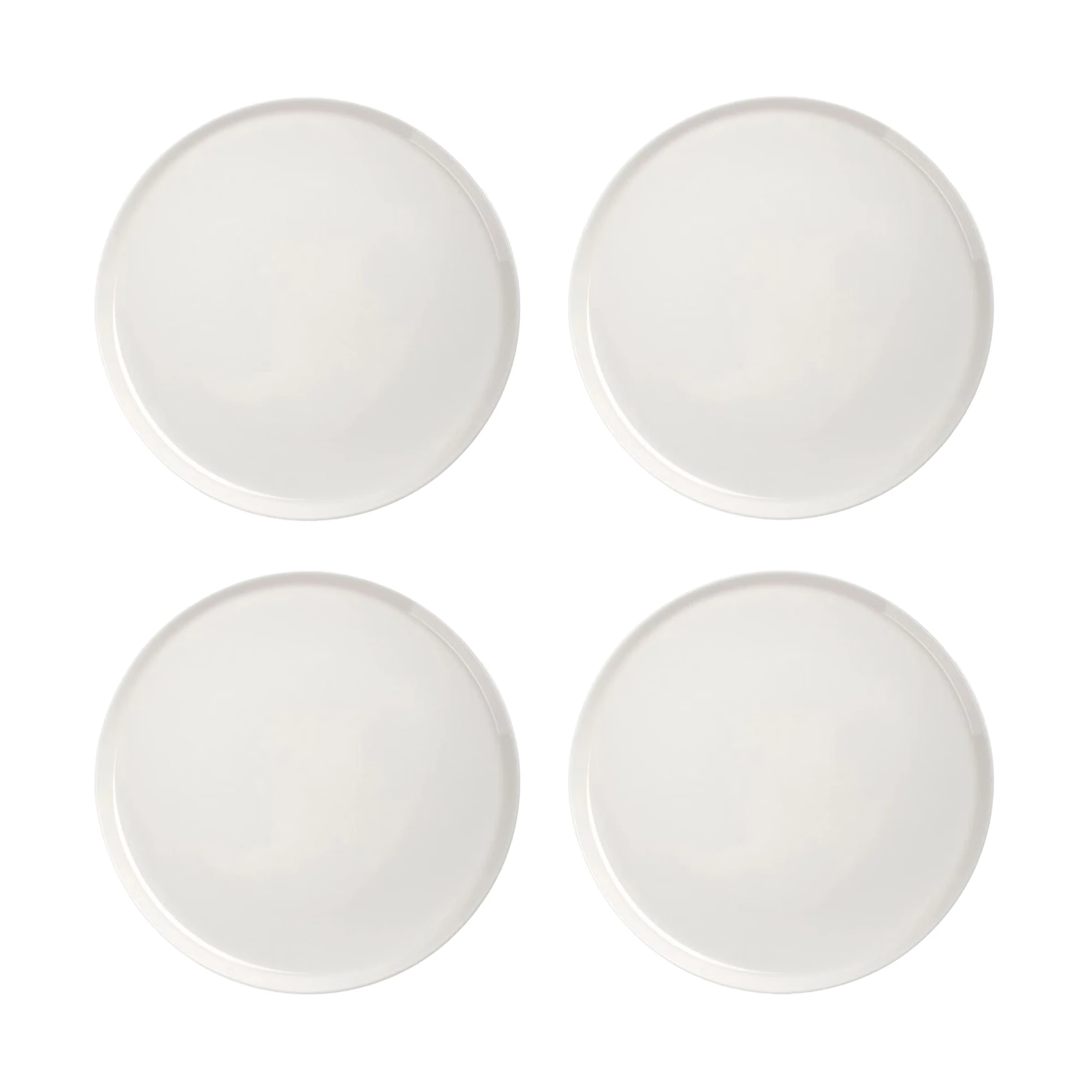 Marimekko Oiva Tallerken 25 Cm 4-pk - Tallerkener Stengods Hvit - 063288-100X4