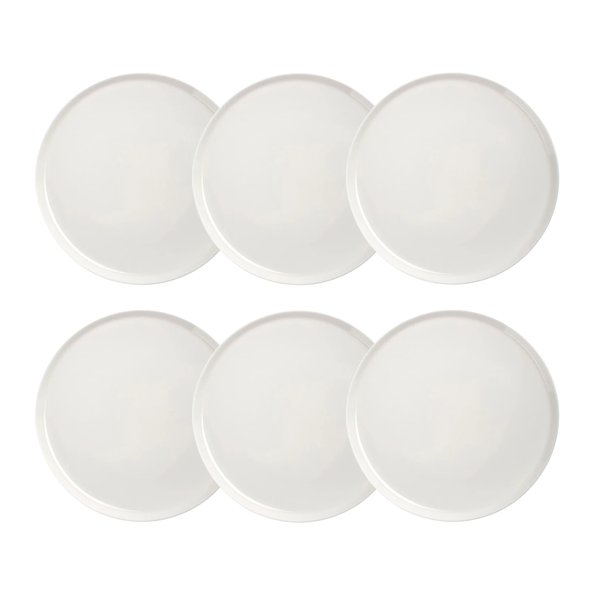 Marimekko Oiva Tallerken 25 Cm 6-pk - Tallerkener Stengods Hvit - 063288-100X6