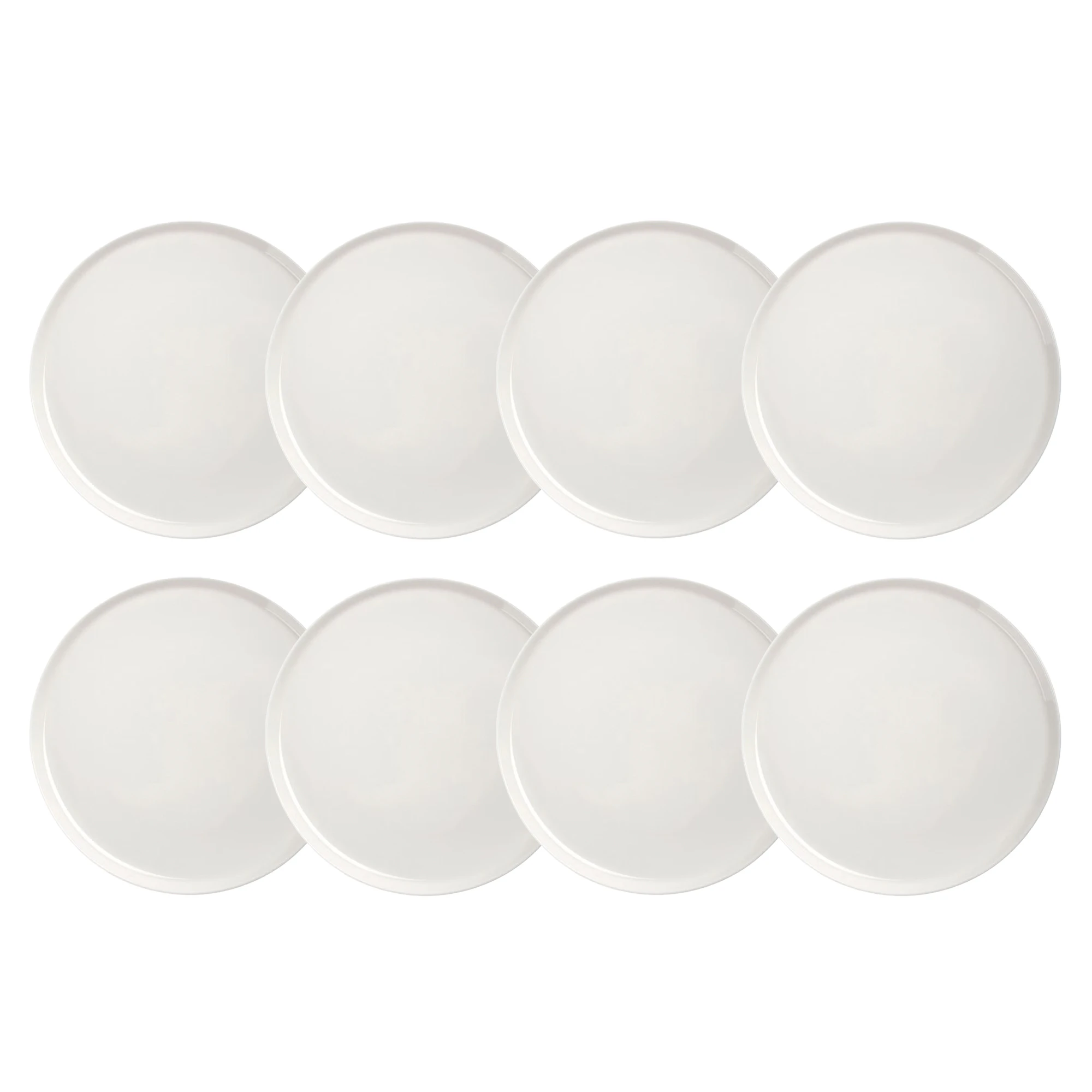 Marimekko Oiva Tallerken 25 Cm 8-pk - Tallerkener Stengods Hvit - 063288-100X8
