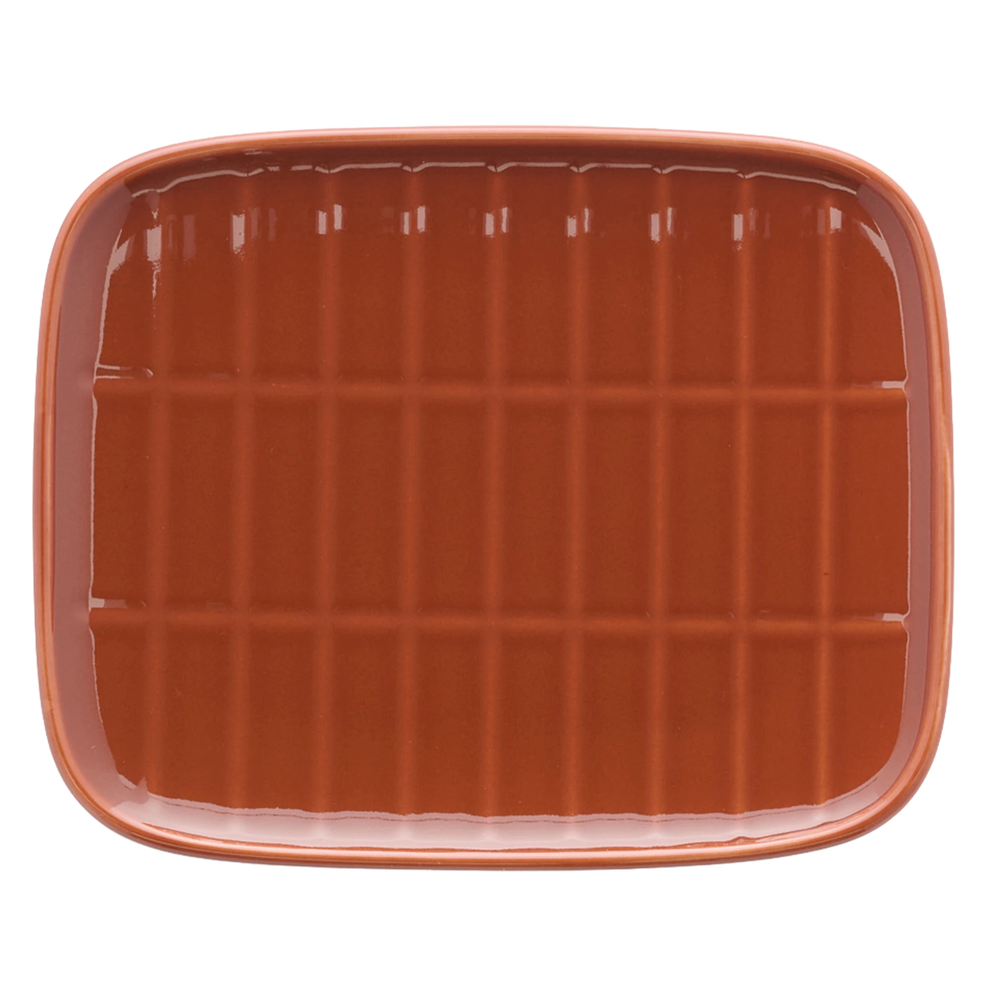 Marimekko Oiva/tiiliskivi Tallerken 12x15 Cm Kastanje - Asjetter Stengods Chestnut - 075885-800