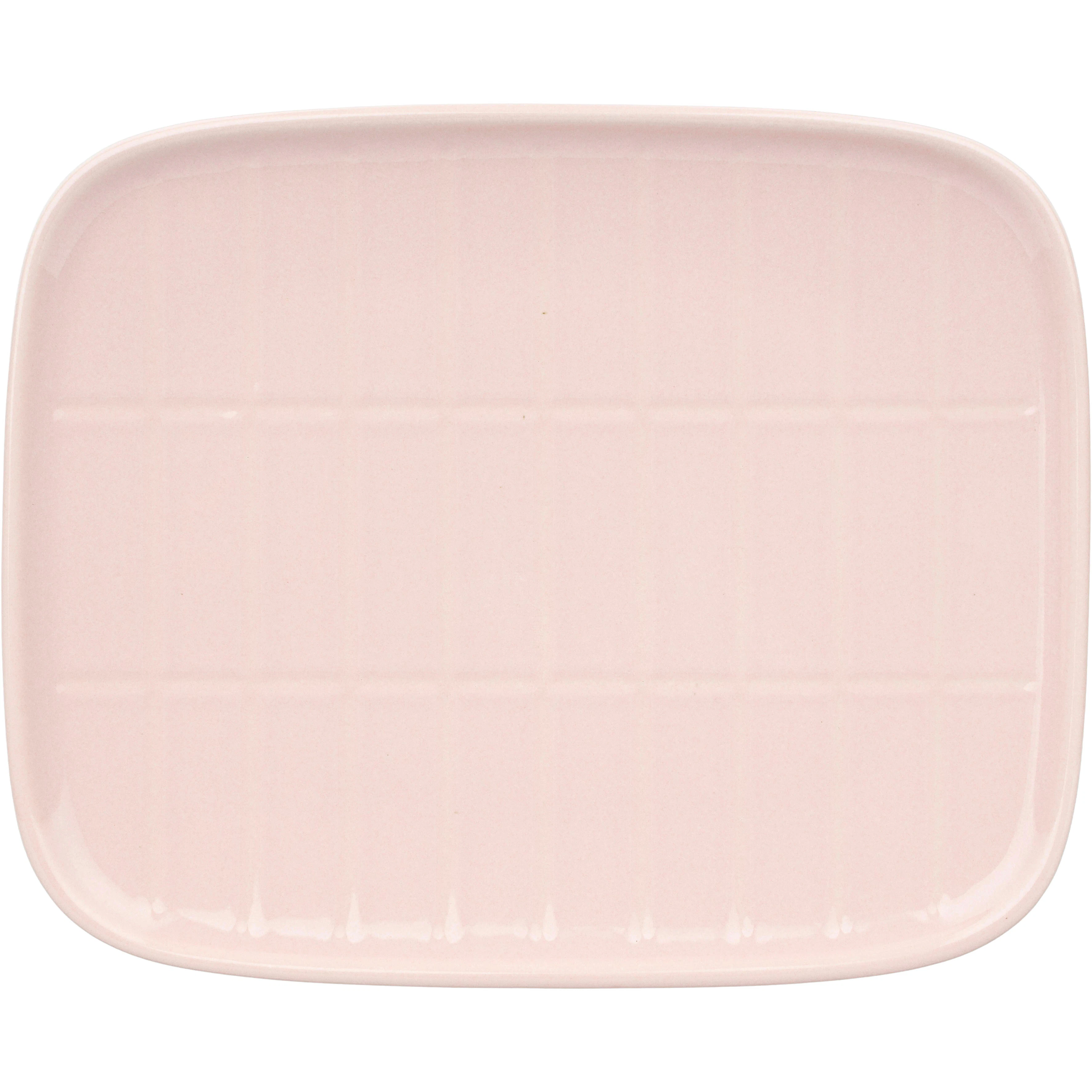 Marimekko Oiva/tiiliskivi Tallerken 12x15 Cm  -  Asjetter Stengods Light Pink - 075213-300