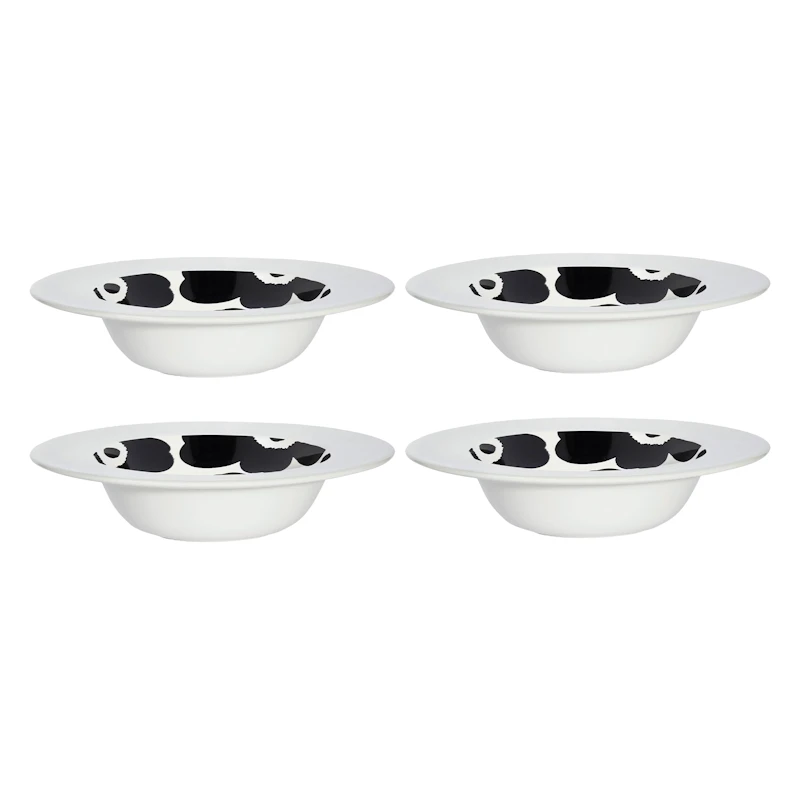 Oiva / Unikko Dyp Tallerken 20 cm 4-pk