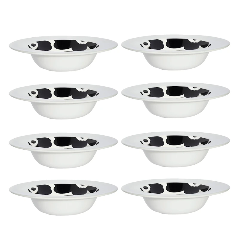 Oiva / Unikko Dyp Tallerken 20 cm 8-pk