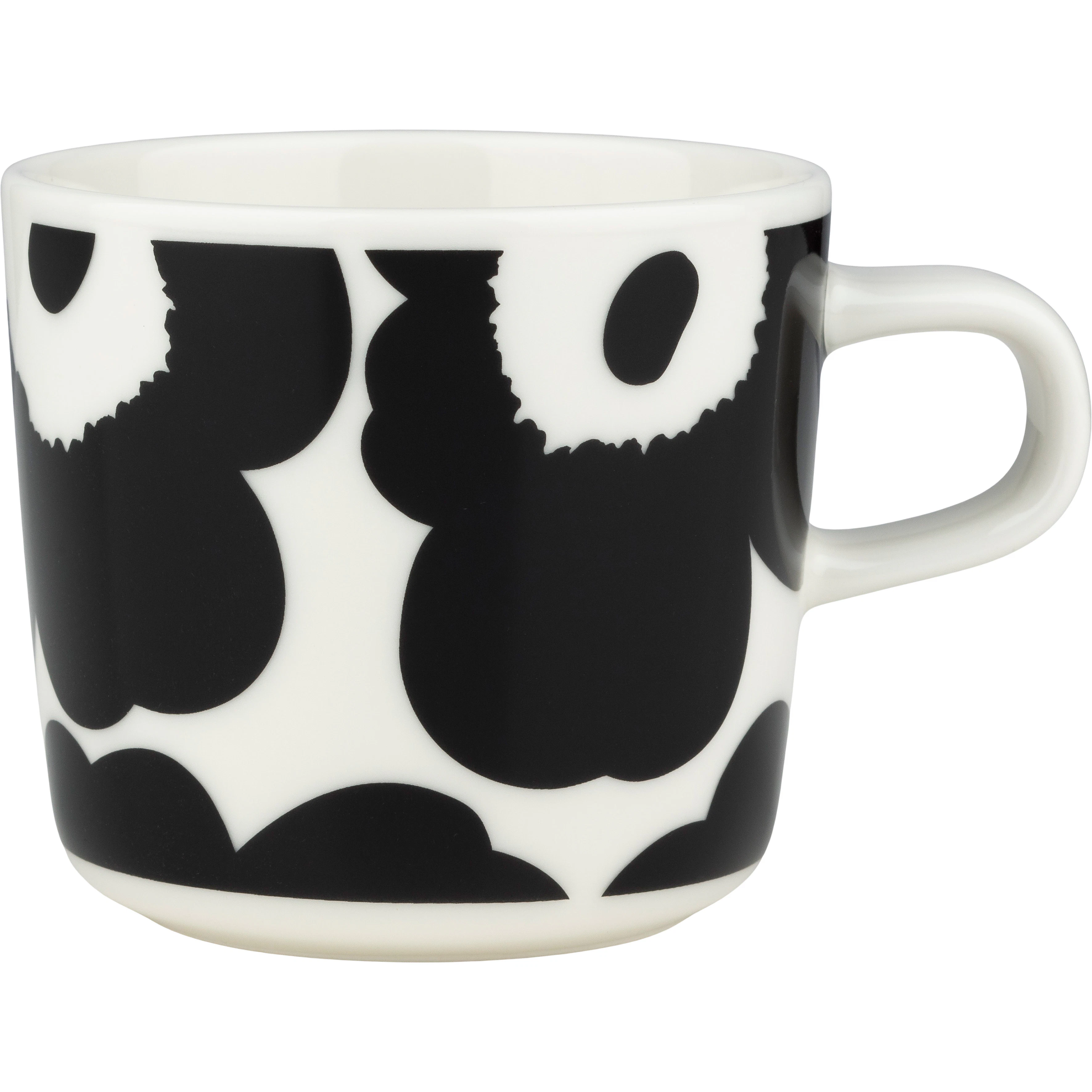 Marimekko Oiva/unikko Kopp 20 Cl  / Hvit -  Kaffekopper Stengods Sort - 075541-190