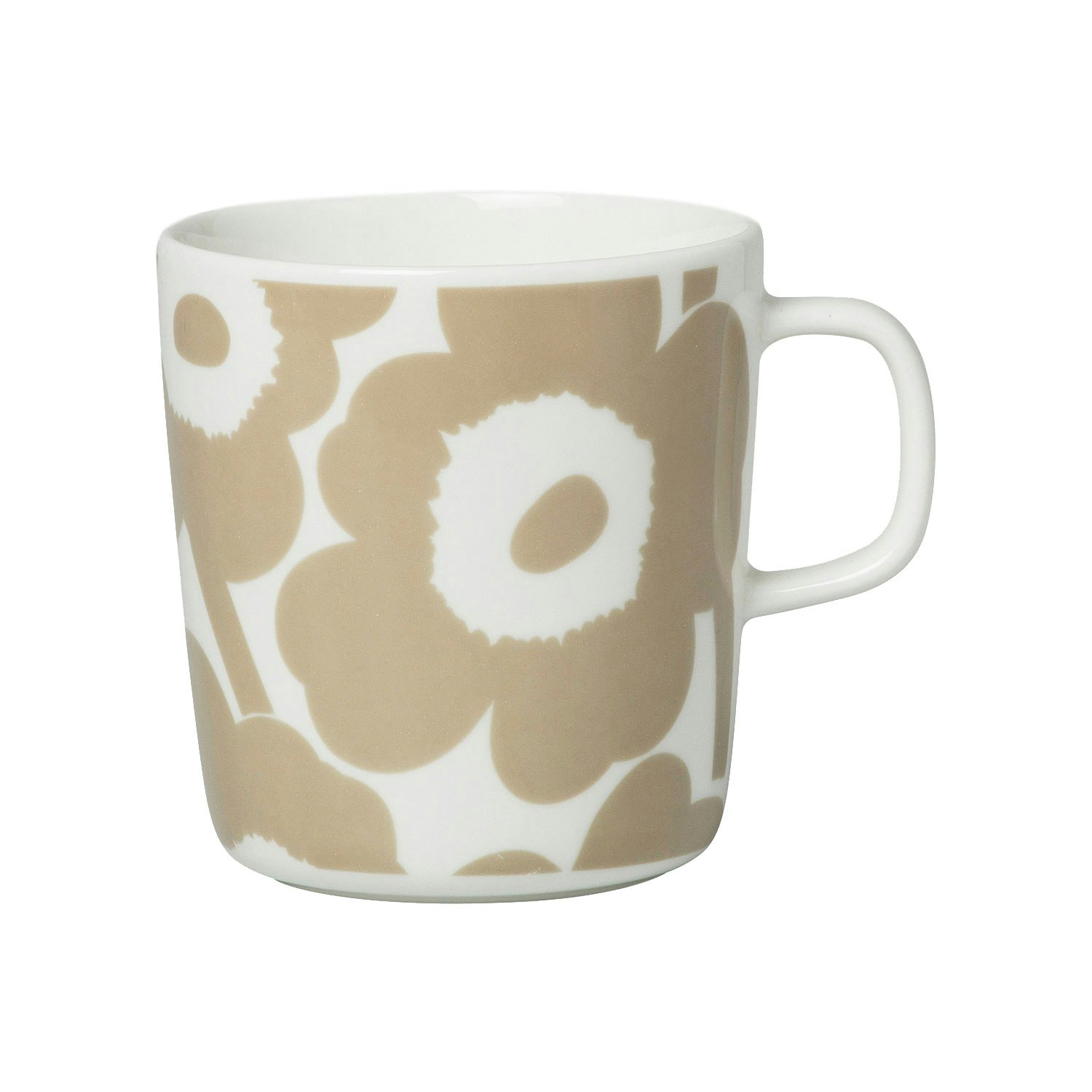 Marimekko Oiva/unikko Krus 40 Cl Beige /  -  Kaffekopper Stengods Hvit - 070402-180