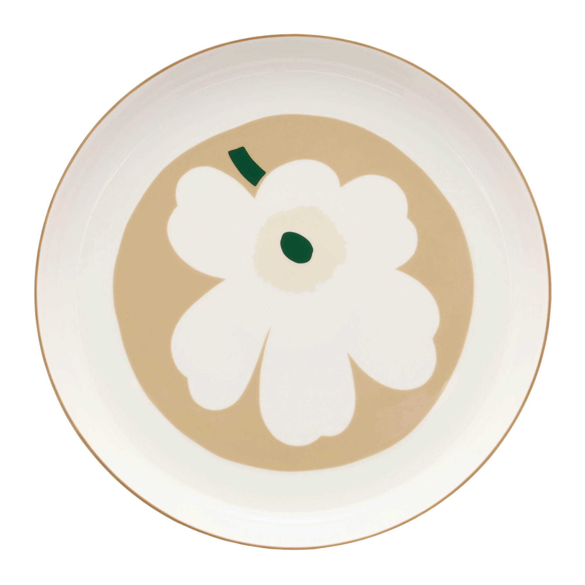 Marimekko Oiva/unikko Serveringsfat &Oslash;32 Cm - Serveringsfat Stengods Hvit - 075874-188
