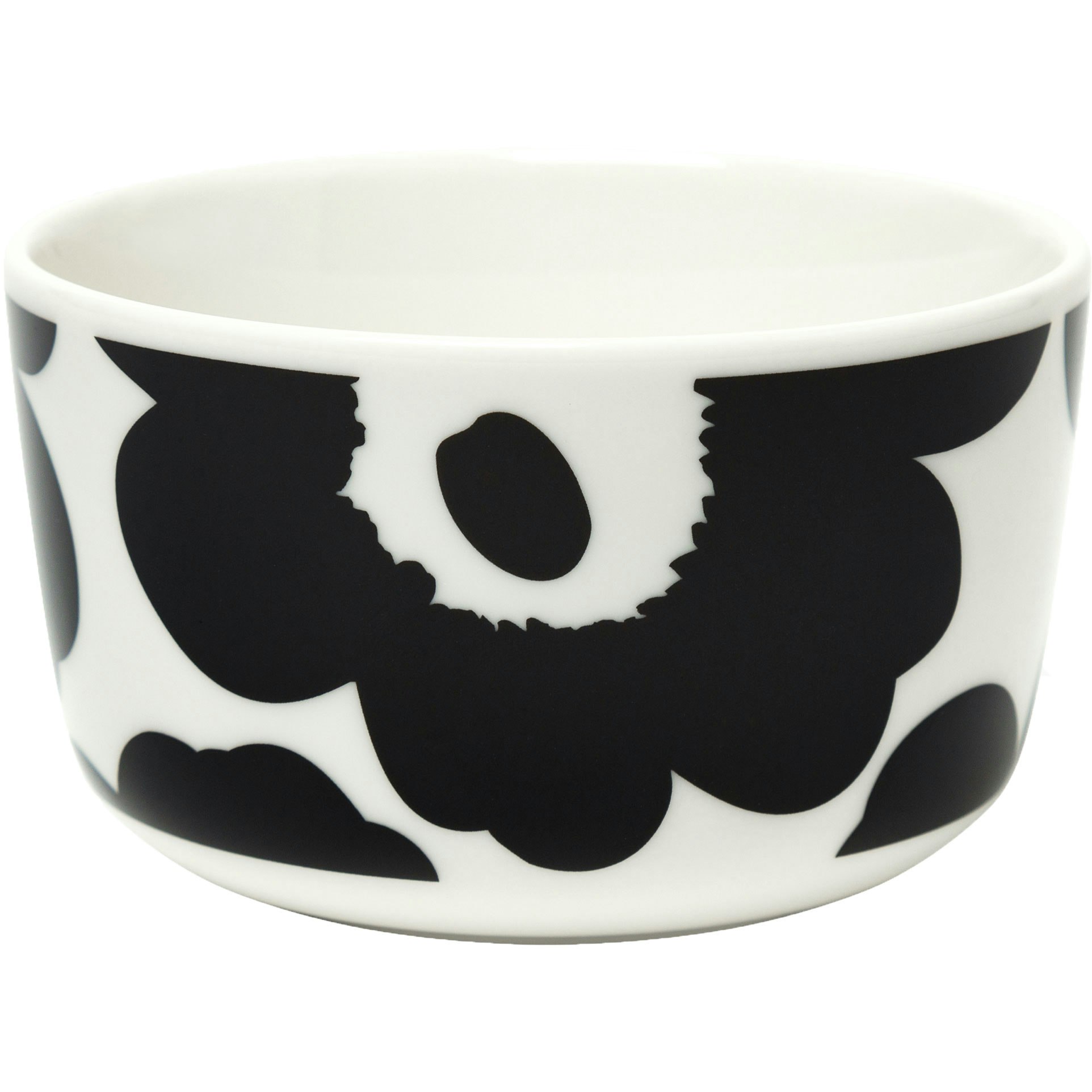Marimekko Oiva/unikko Sk&aring;l Svart / Hvit -  Serveringssk&aring;ler Stengods Sort - 071066-190