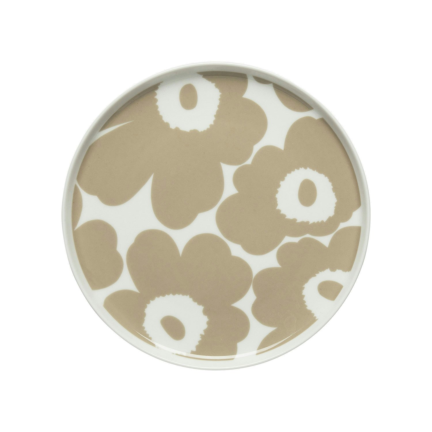 Marimekko Oiva/unikko Tallerken 20 Cm  -  Tallerkener Stengods Beige - 070399-180