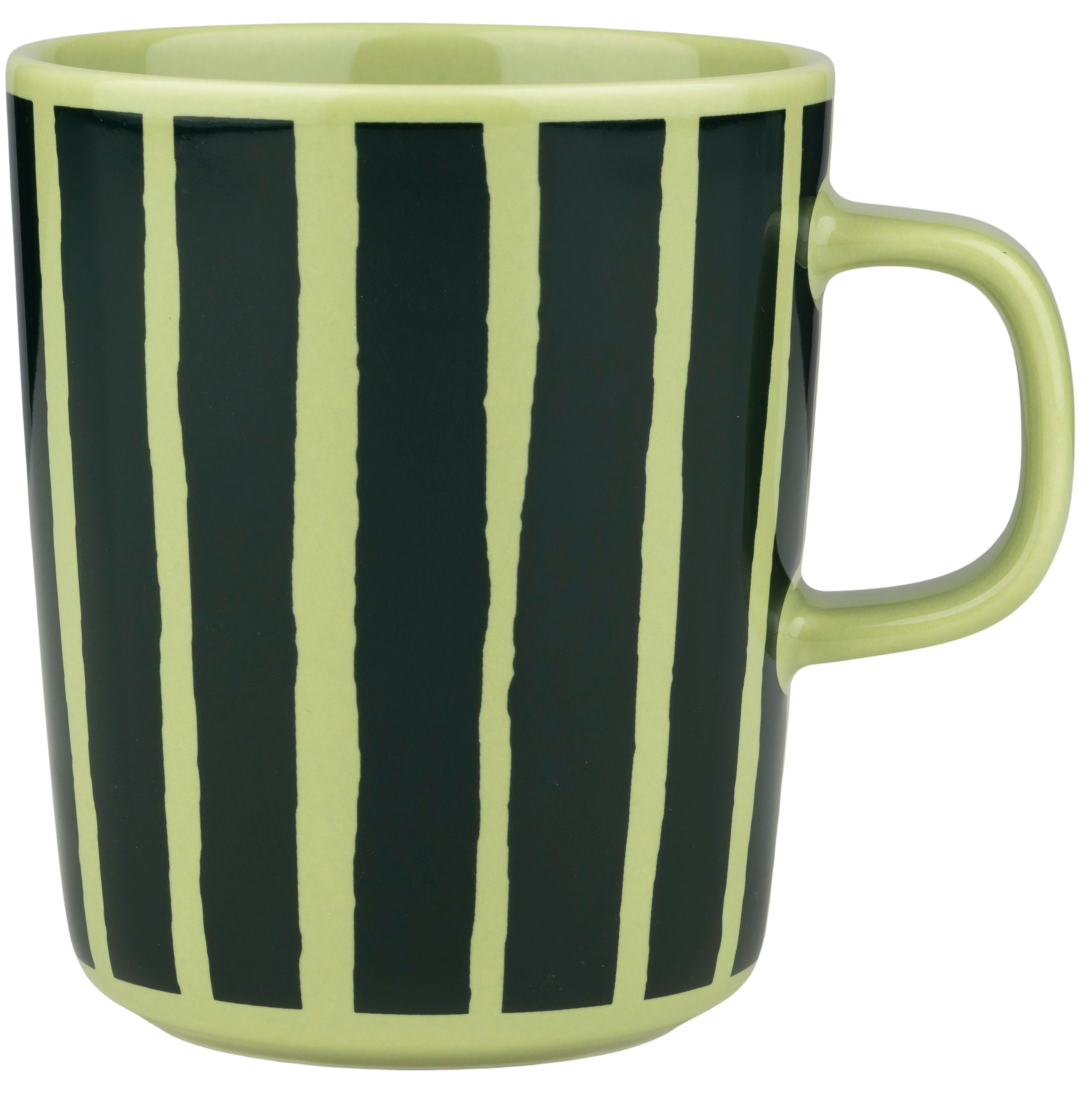 Marimekko Piccolo Krus 25 Cl Pear / M&oslash;rkegr&oslash;nn -  Kaffekopper Stengods M&oslash;rk Gr&oslash;nn - 075255-660