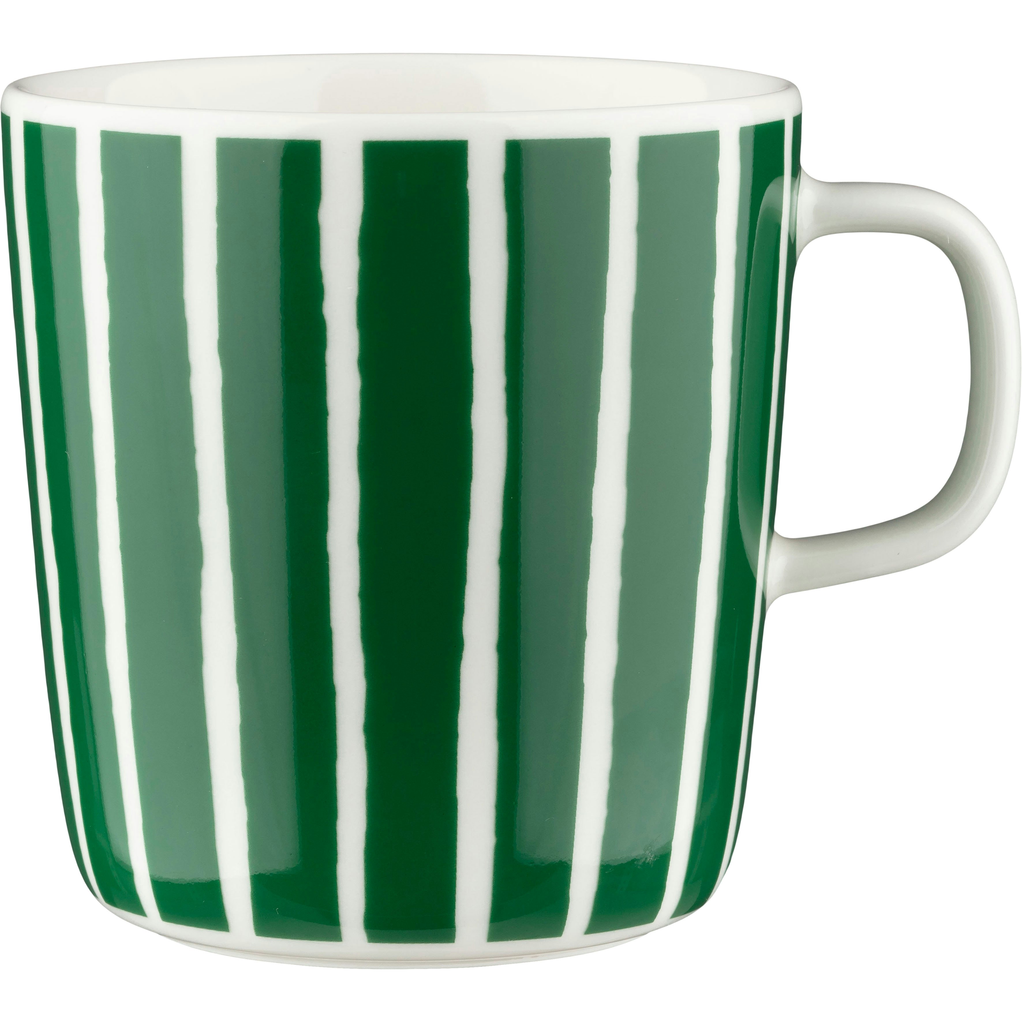 Marimekko Piccolo Krus 40 Cl  / Gr&oslash;nn -  Tekopper Stengods Hvit - 073847-160