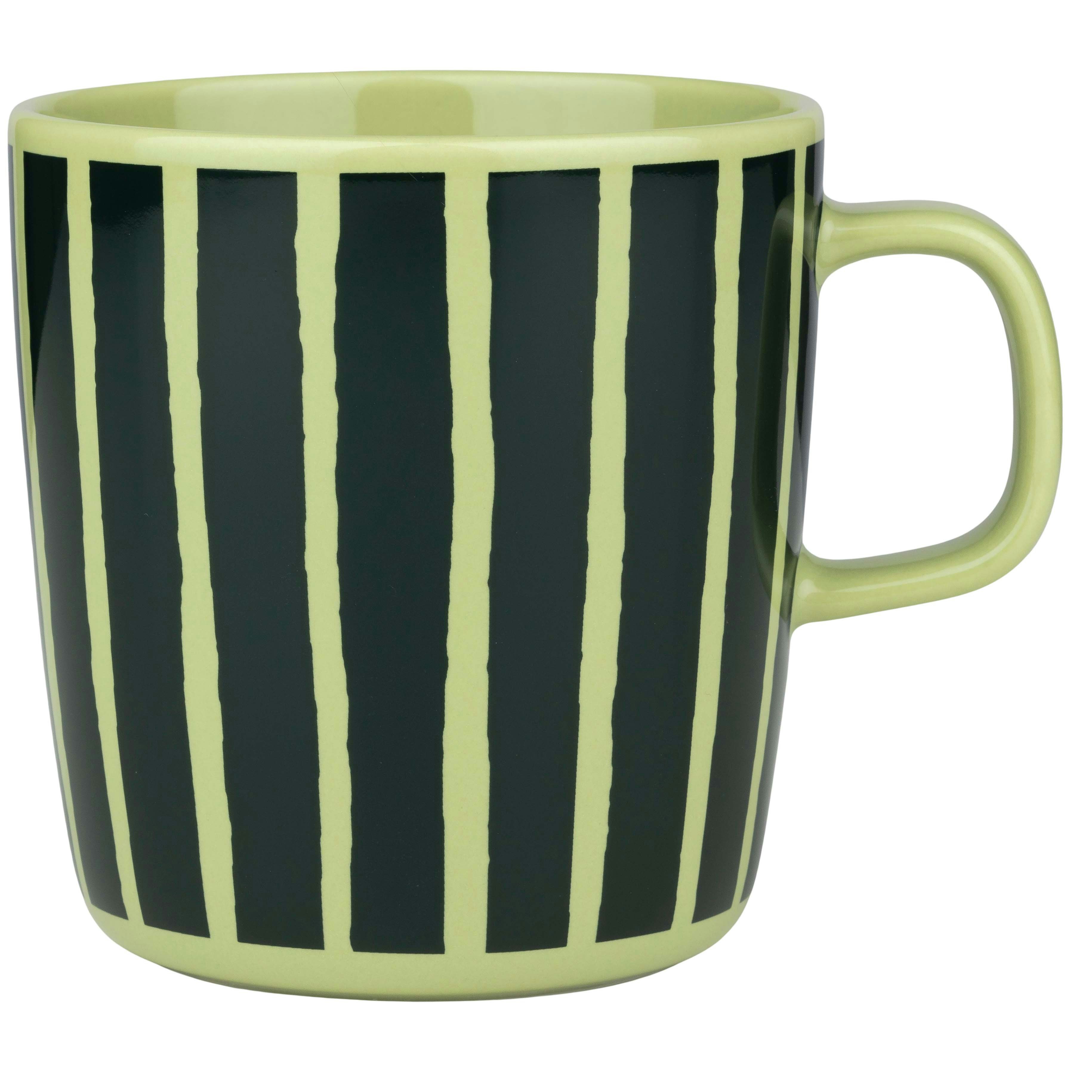 Marimekko Piccolo Krus 40 Cl Pear / M&oslash;rkegr&oslash;nn -  Tekopper Stengods M&oslash;rk Gr&oslash;nn - 075256-660