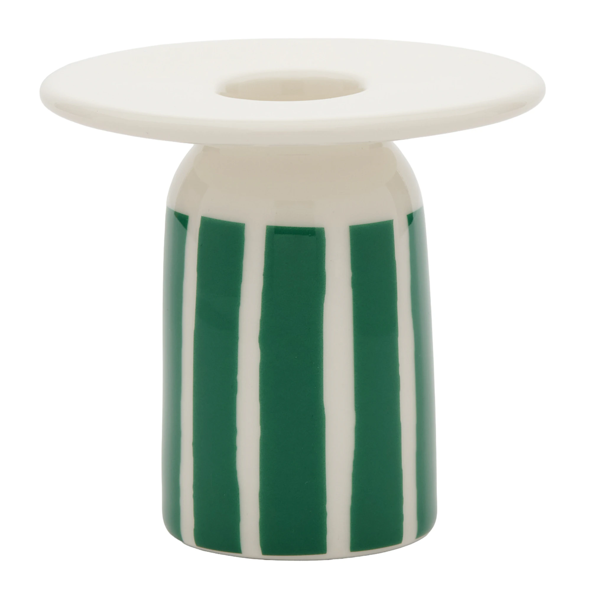 Marimekko Piccolo Lysestake / Gr&oslash;nn - Lysestaker Stengods Hvit - 076018-160