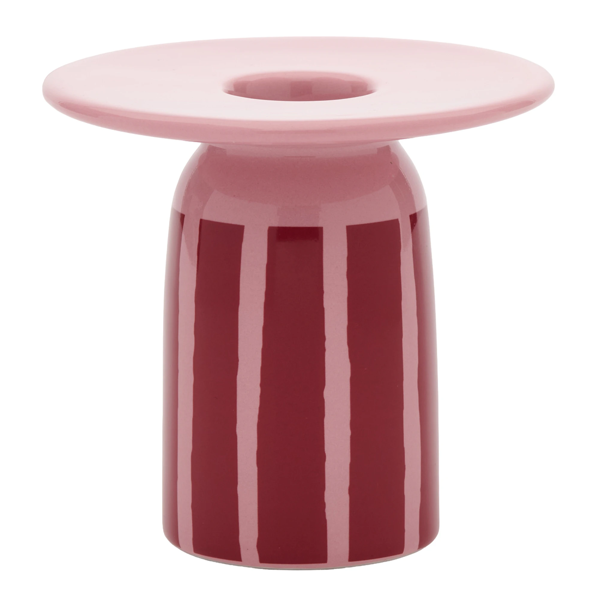 Marimekko Piccolo Lysestake Farget / M&oslash;rker&oslash;d - Lysestaker Stengods Korall - 076018-330