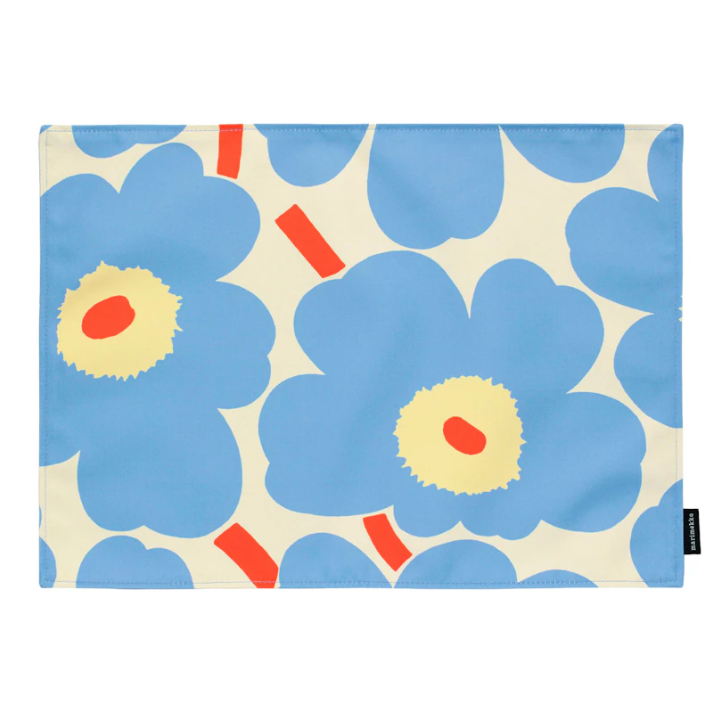 Pieni Piirto Unikko Spisebrikke 35x40 cm, Off-white / It Blue