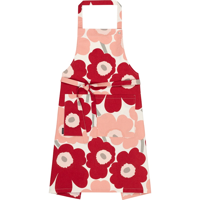 Pieni Unikko Forkle, Cotton / Rose / Dark Cherry