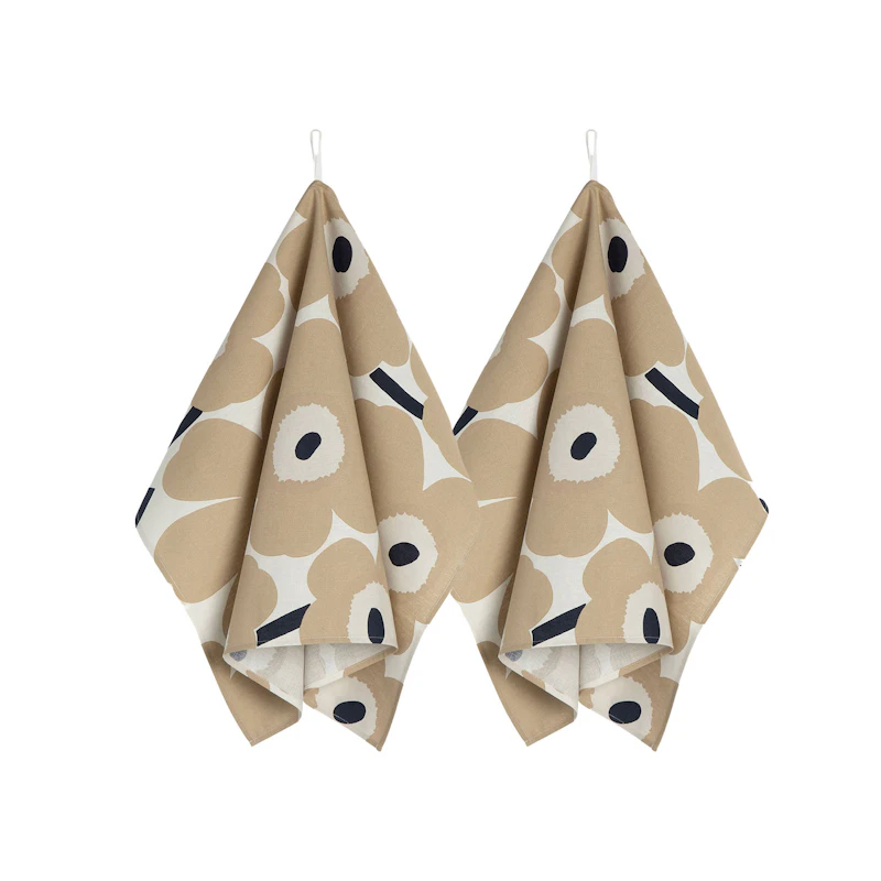 Unikko Kjøkkenhåndkle 47x70 cm 2-pk, Beige