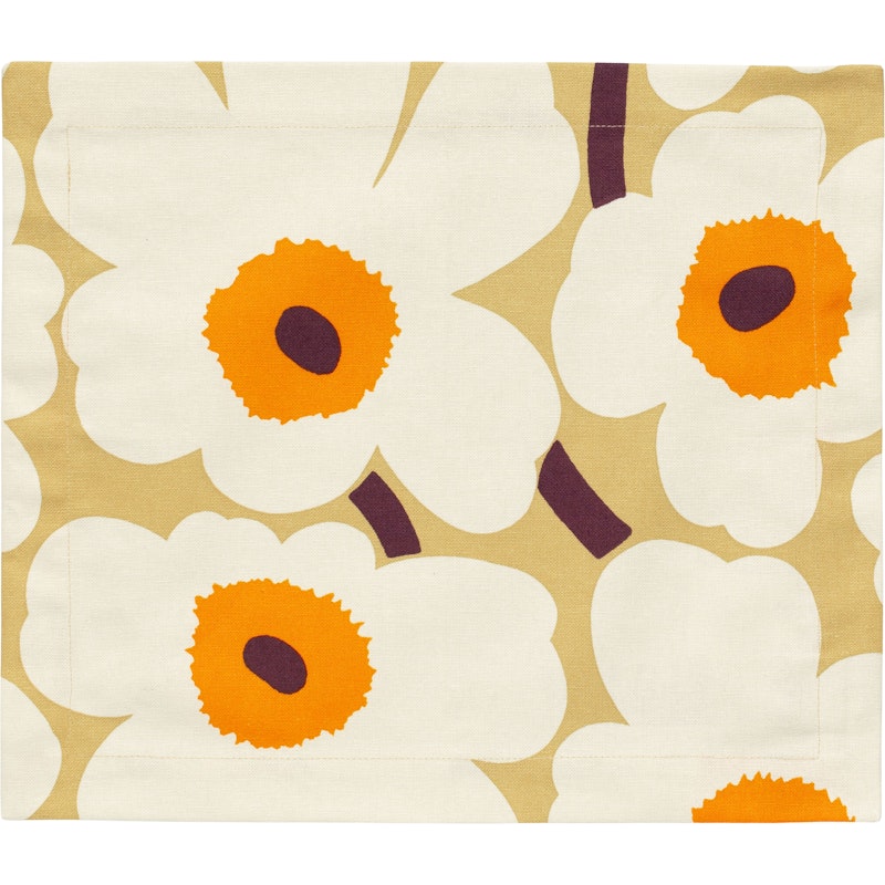 Pieni Unikko Spisebrikke 35x40 cm, Cream / Caramel / Warm Orange