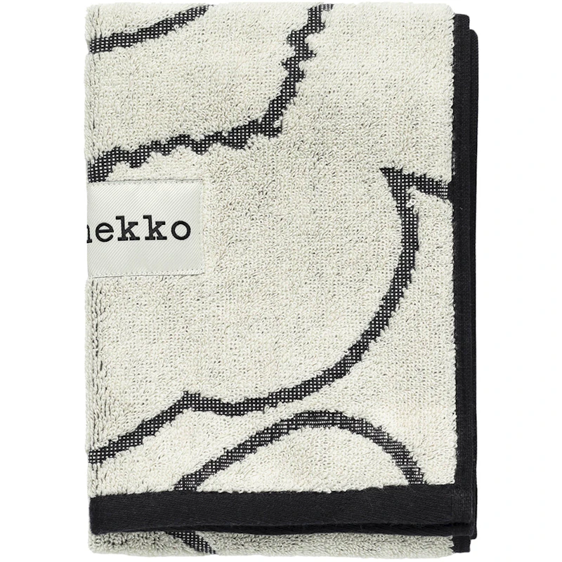 Piirto Unikko Gjestehåndkle 30x50 cm, Off-white/Charcoal