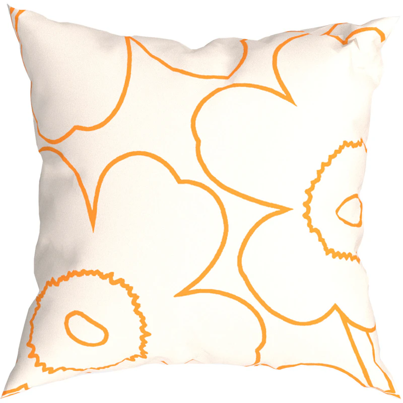 Piirto Unikko Putetrekk 60x60 cm, Off-white / Peach