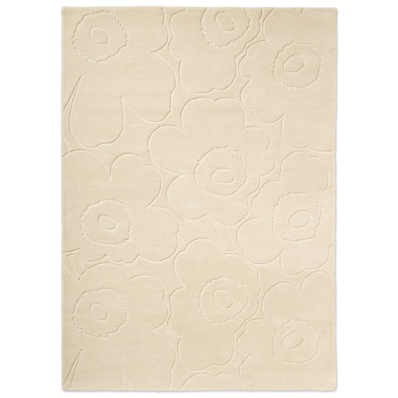 Piirto Unikko Ullteppe 170x240 cm, Naturhvit