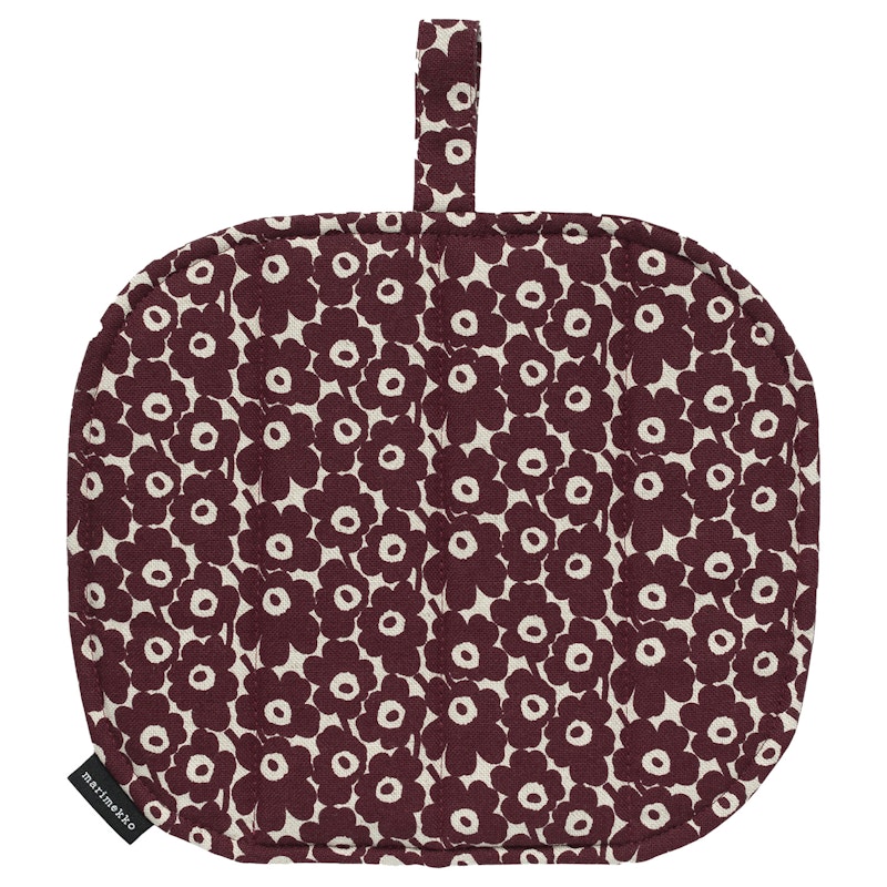 Pikkuinen Unikko Gryteklut 21,5x21,5 cm, Lin/Vinrød