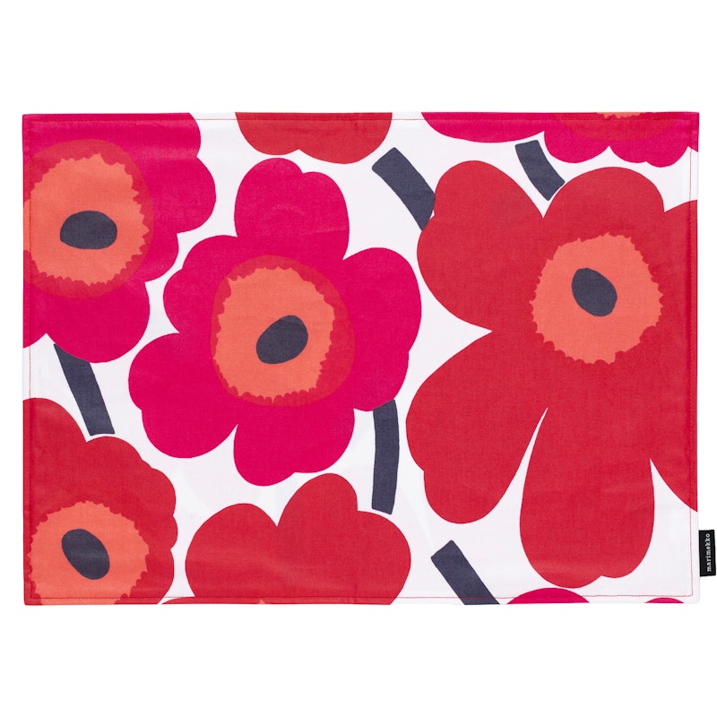 Pieni Unikko Spisebrikke 35x40 cm, Hvit / Rød