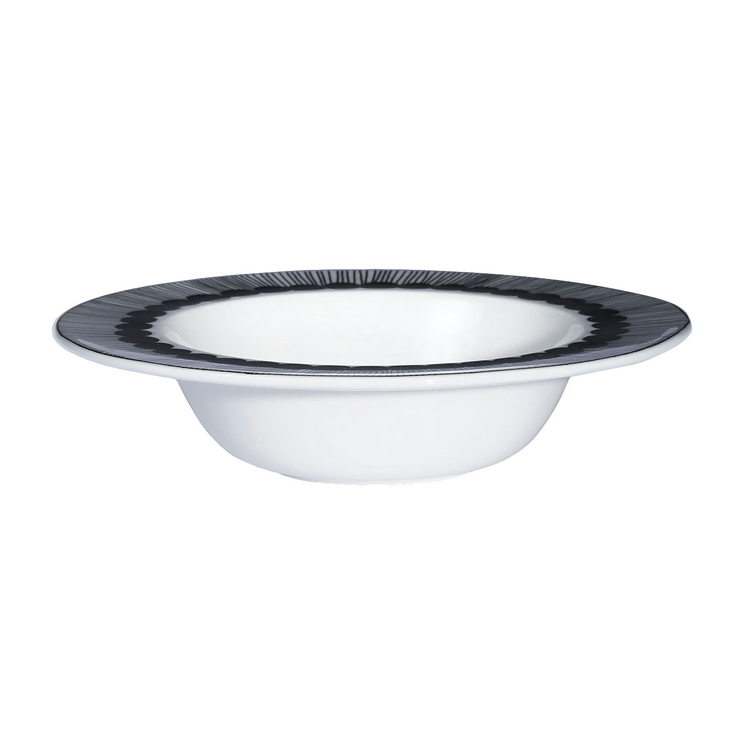 Marimekko Siirtolapuutarha Dyp Tallerken 20 Cm Hvit/ -  Dype tallerkener Stengods Sort - 51500149