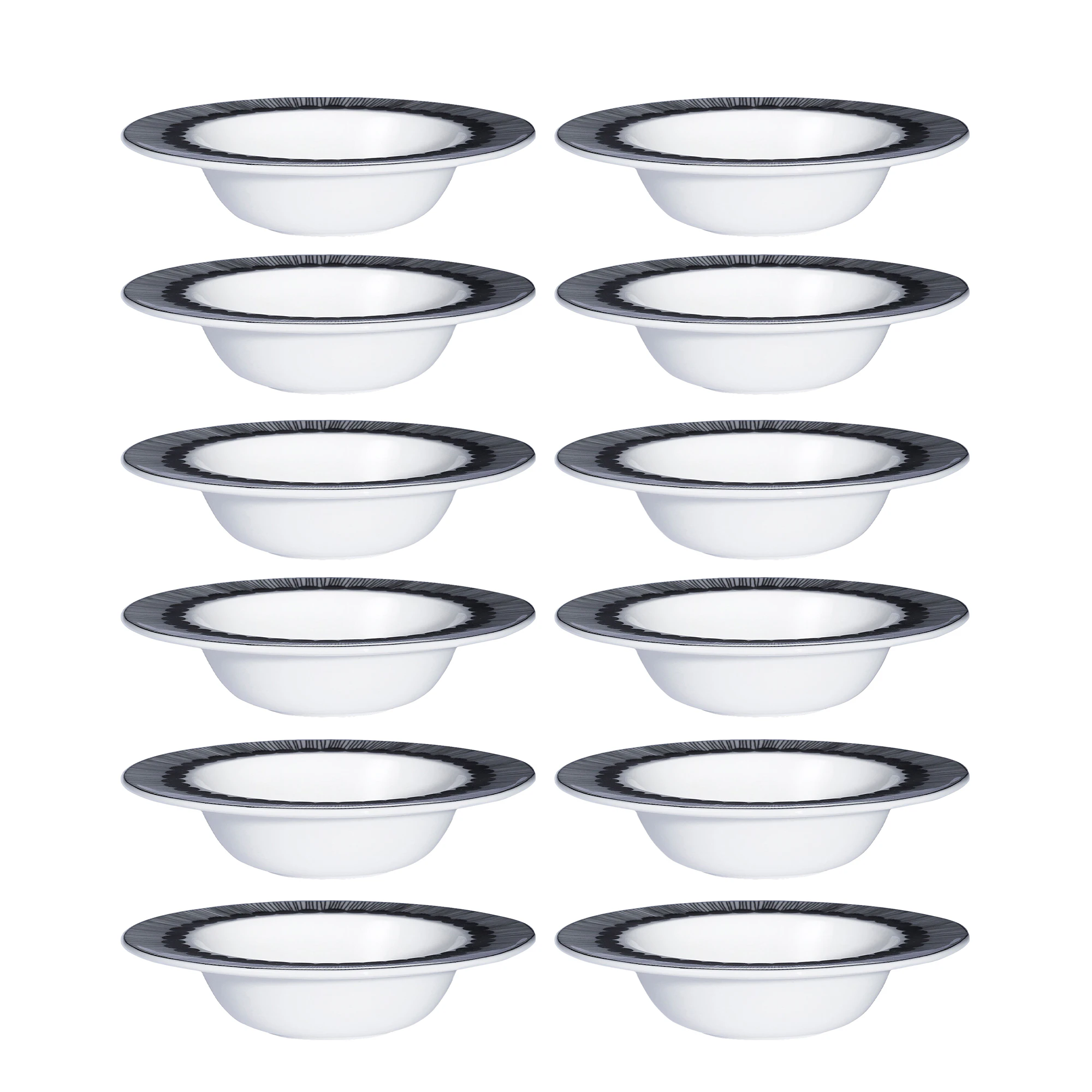 Marimekko Siirtolapuutarha Dyp Tallerken 25 Cl 12-pk - Dype tallerkener Stengods Sort - 066683-190X12