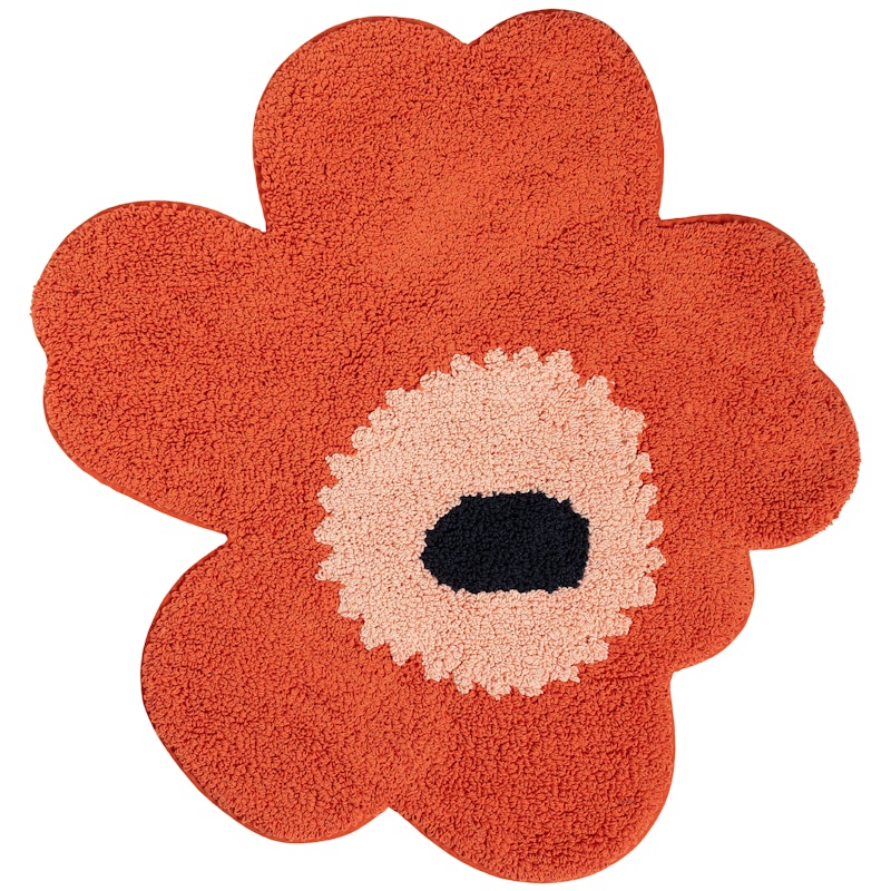 Unikko Baderomsmatte 73X74 cm, Orange Red