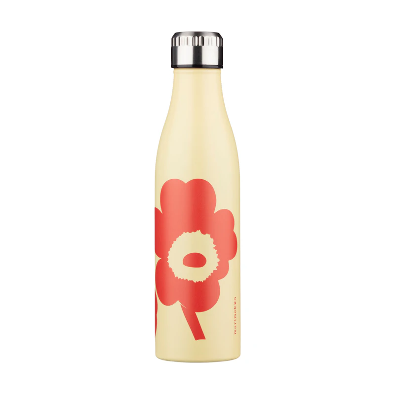Unikko Drikkeflaske 500 ml, Sand / Orange Red
