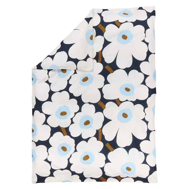 Unikko Dynetrekk 210x150 cm, Off-white / Blueberry