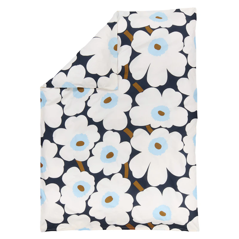 Unikko Dynetrekk 140x200 cm, Off-white / Blueberry