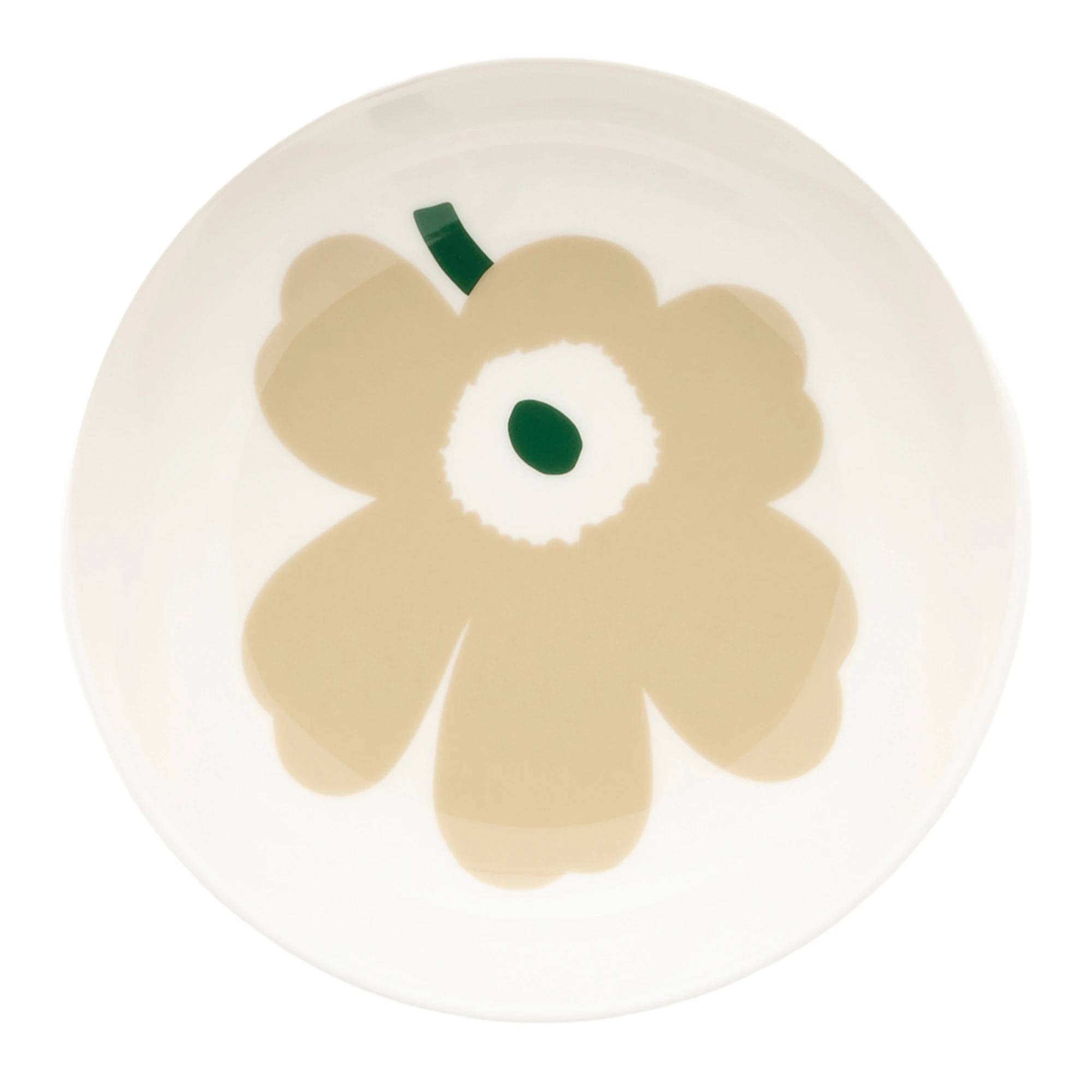 Marimekko Unikko Dyp Tallerken 13 Cm Light Sand - Serveringssk&aring;ler Stengods Hvit - 076258-816