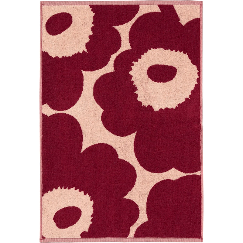 Unikko Håndkle 50x70 cm, Rosa / Dark Cherry