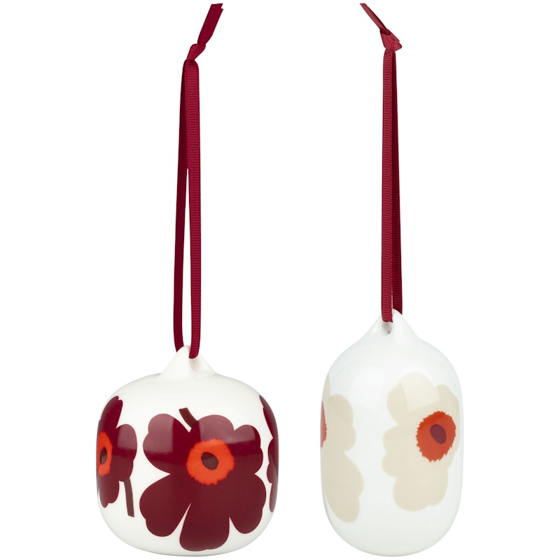 Unikko Julepynt 2 Deler