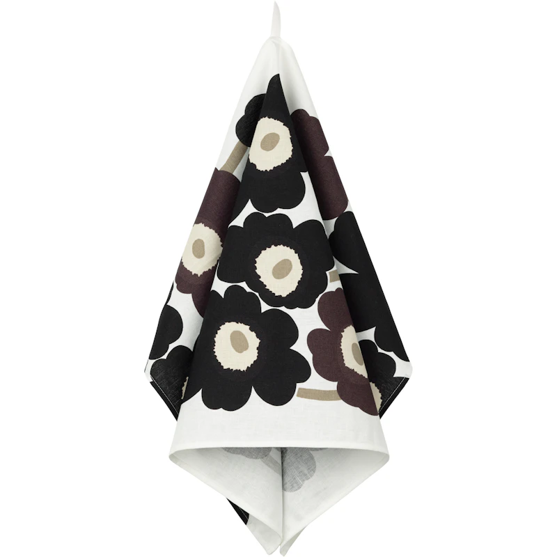 Unikko Kjøkkenhåndkle 43X70 cm, Beige / Mørkegrå