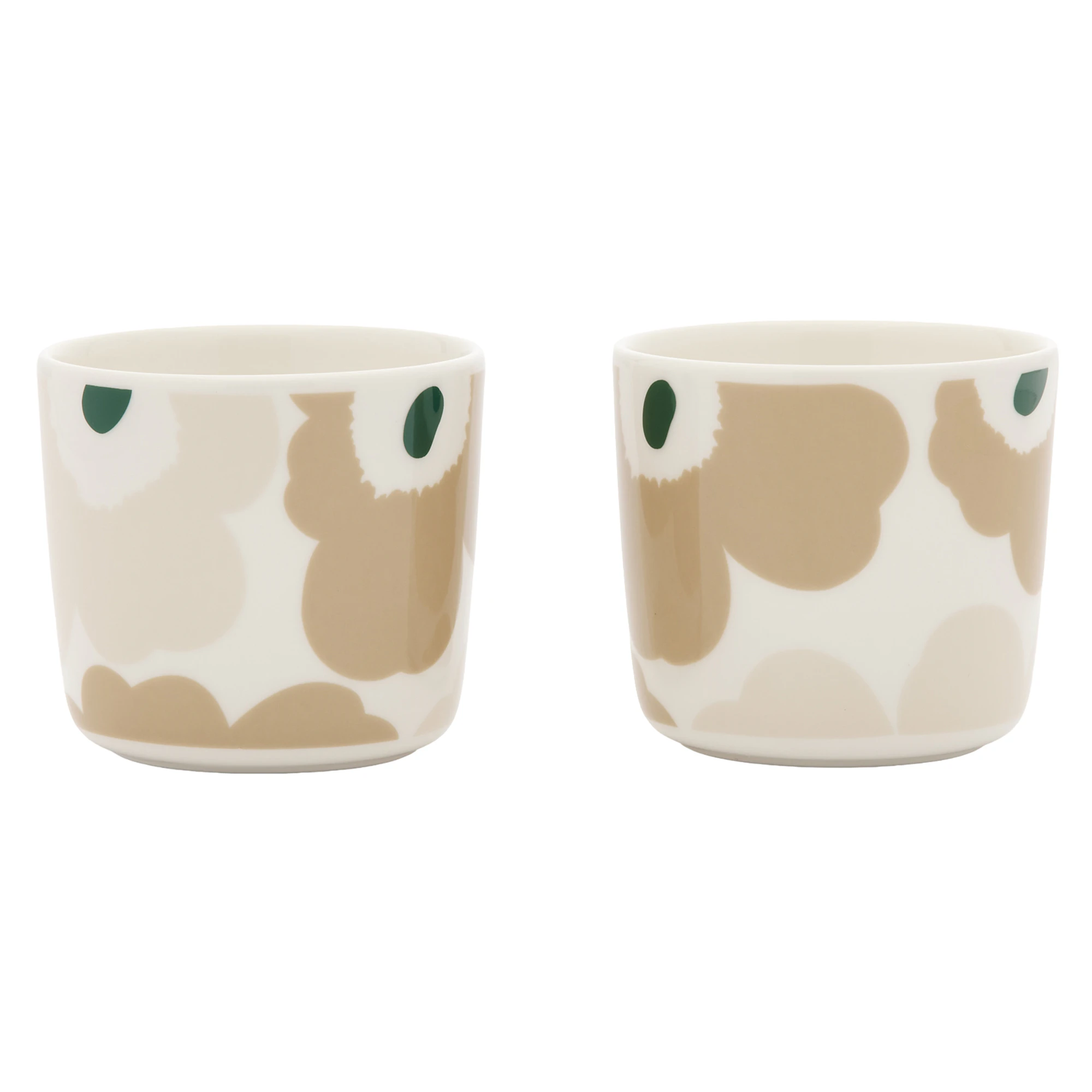 Marimekko Unikko Kopp 20 Cl 2-pk Light Sand - Kaffekopper Stengods Hvit - 076016-186
