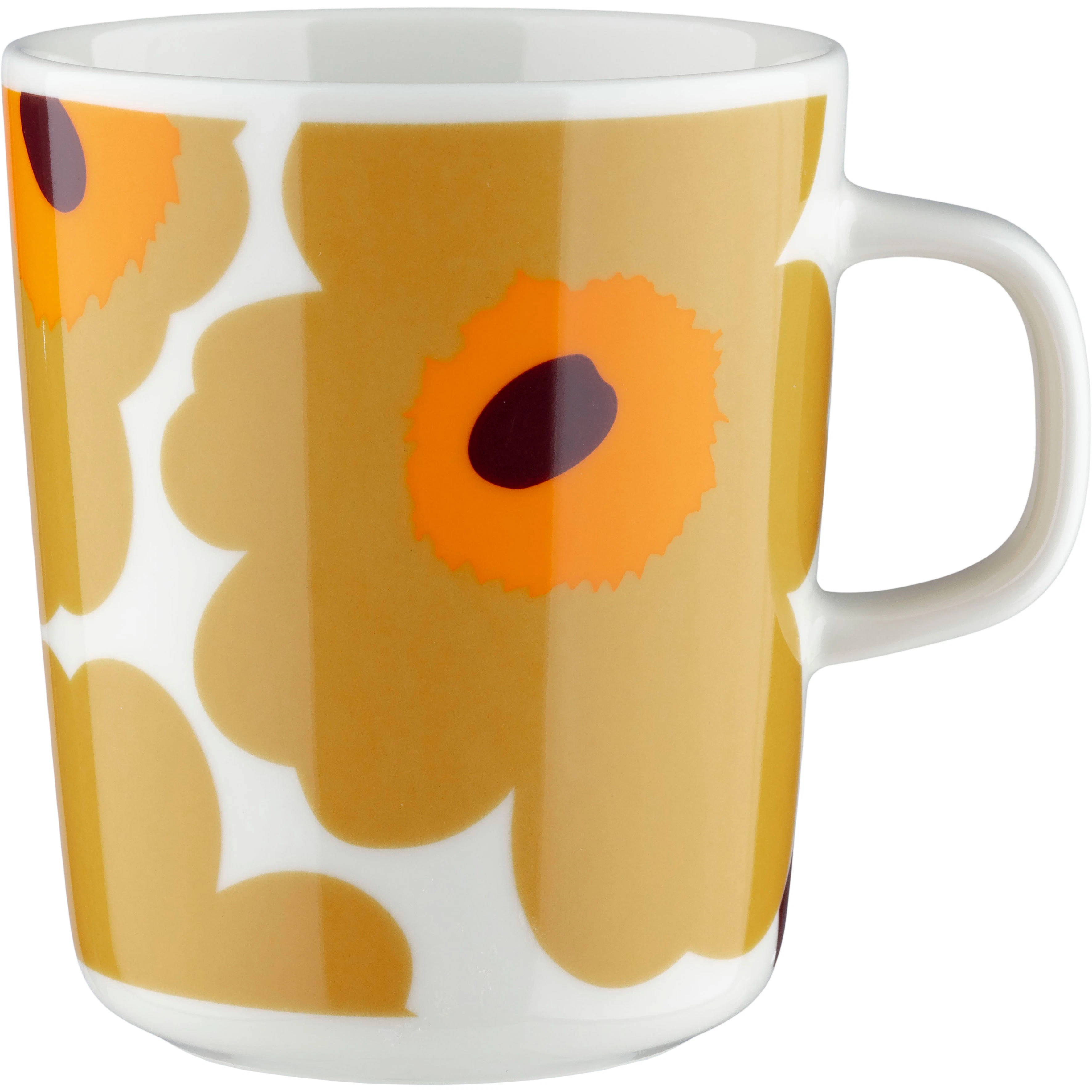 Marimekko Unikko Krus 25 Cl 2-pk  / Caramel -  Kaffekopper Stengods Hvit - 074952-182