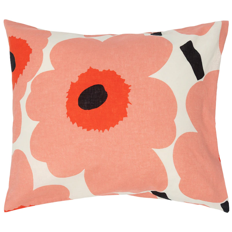 Unikko Putevar 60x63 cm, Korallfarget / Charcoal / Orange Red